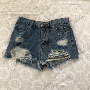 High Waisted Denim Shorts
